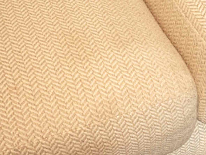 Best Chair Inc.Ivory & Grey Herringbone Pattern Upholstered Sofa