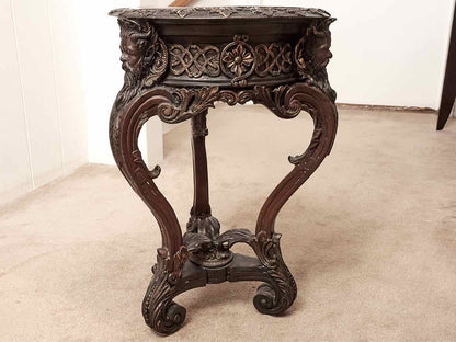 Bronze Ornate Pedestal With Metal Top