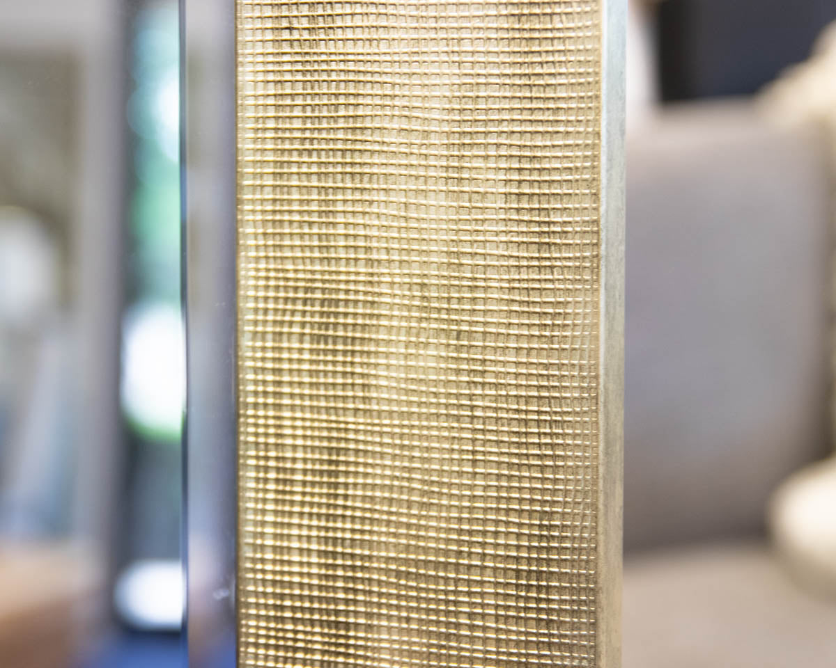 Weave Texture Gold Frame Mirror