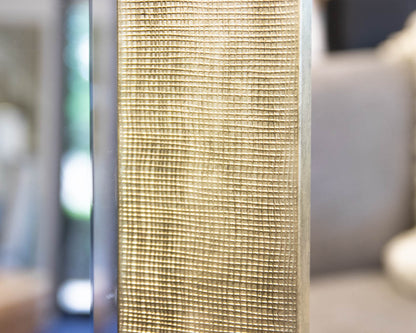Weave Texture Gold Frame Mirror