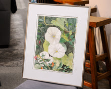 "Morning GLories" Watercolor in silver frame by Chalmers