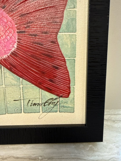Framed Two Fish Painting