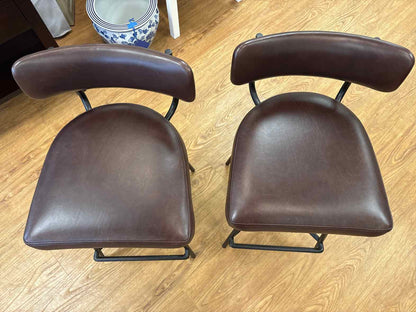 Pair of Pottery Barn 'Maison' counter stools