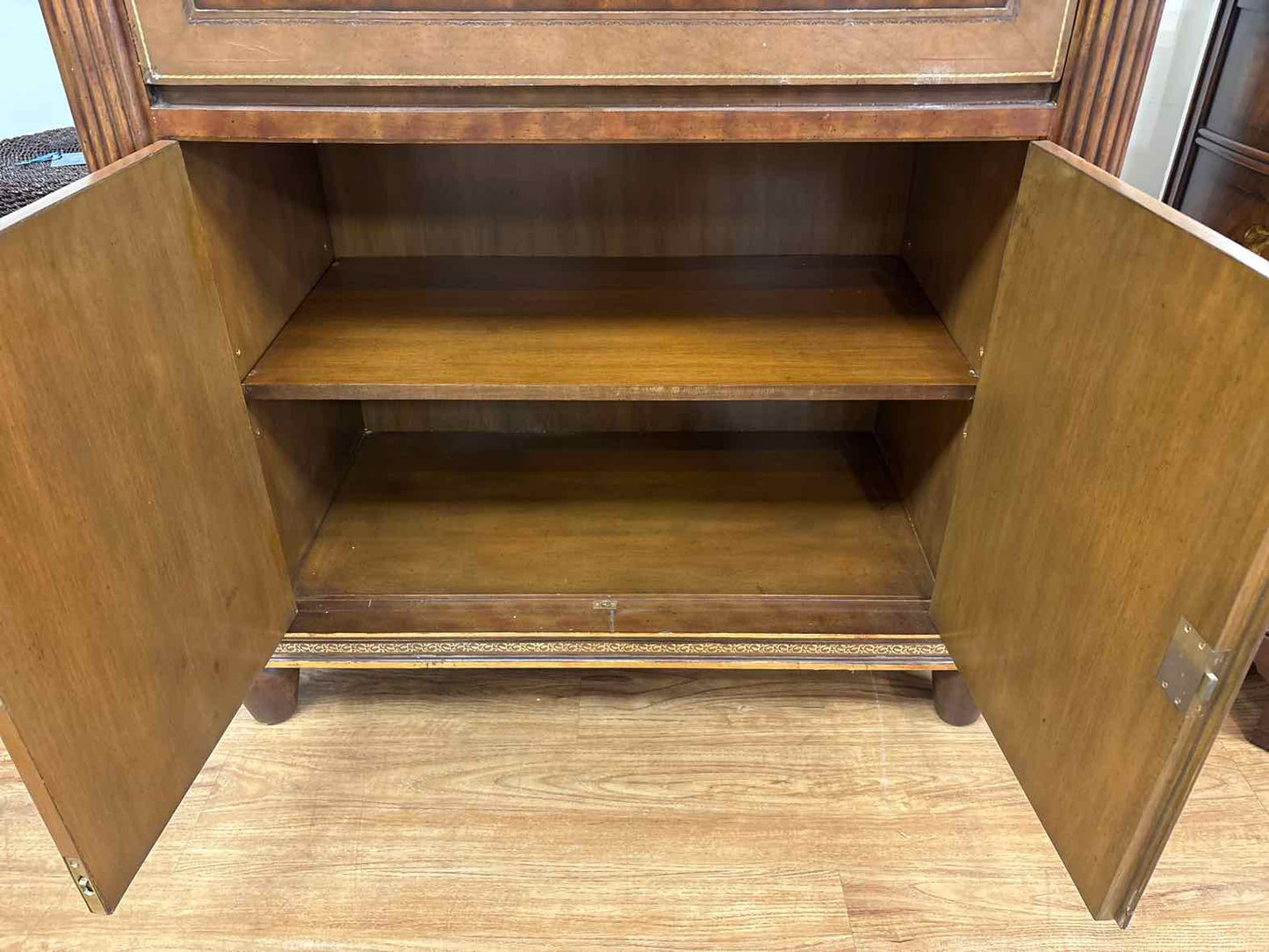Maitland-Smith Biedermeier-Style Leather Secretary Desk
