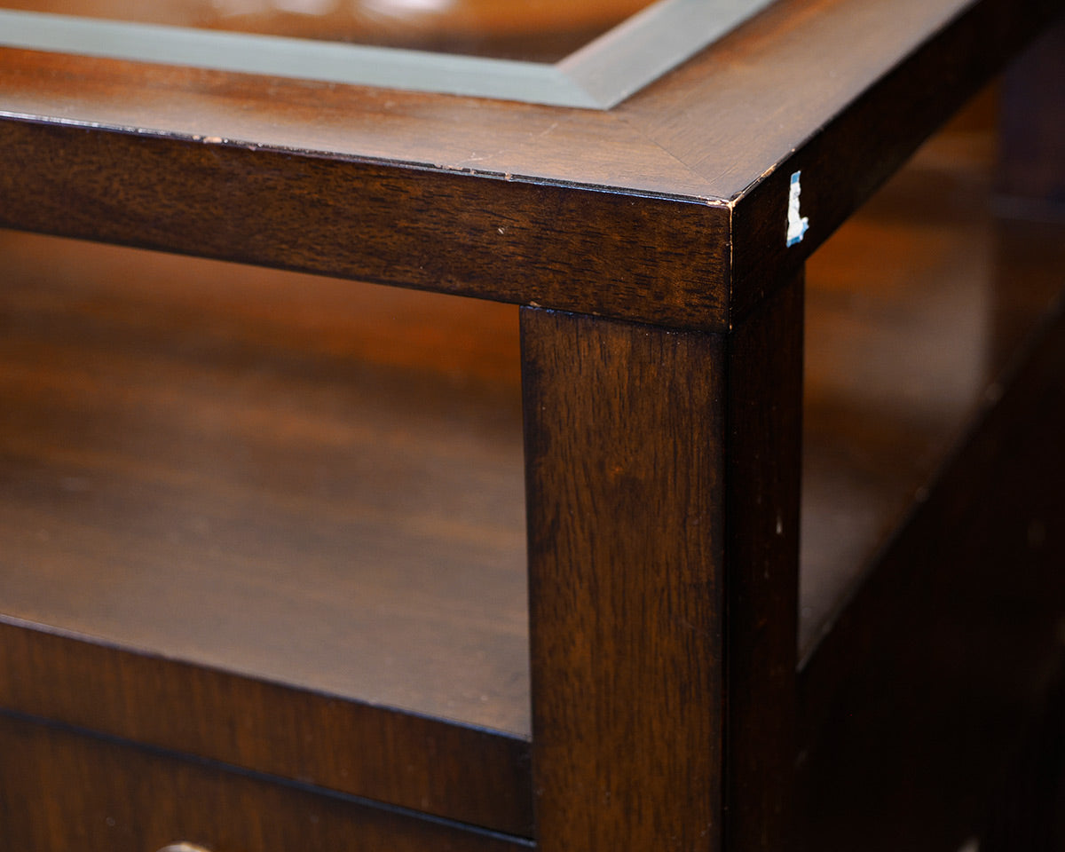 Lexington Glass Topped Nightstand