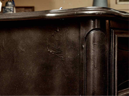 Dixie  French Provincial  Black Finish 5 Drawer Tall Chest