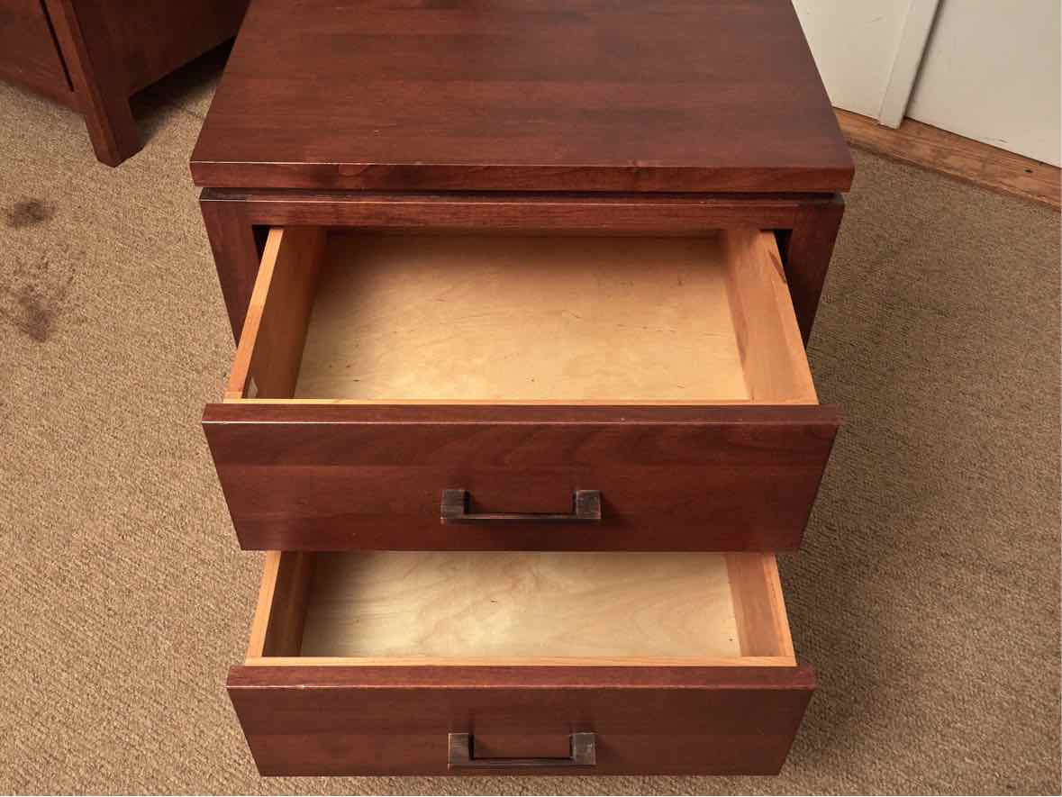 Archbold Furniture Birch 2 Drawer Nightstand in Cherry Finish