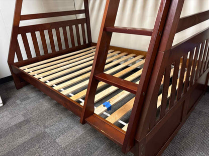 'Belisar' Twin Over Full Bunkbed in Dark Cherry