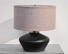 "Gwendolyn" Matte Black Cement Table Lamp