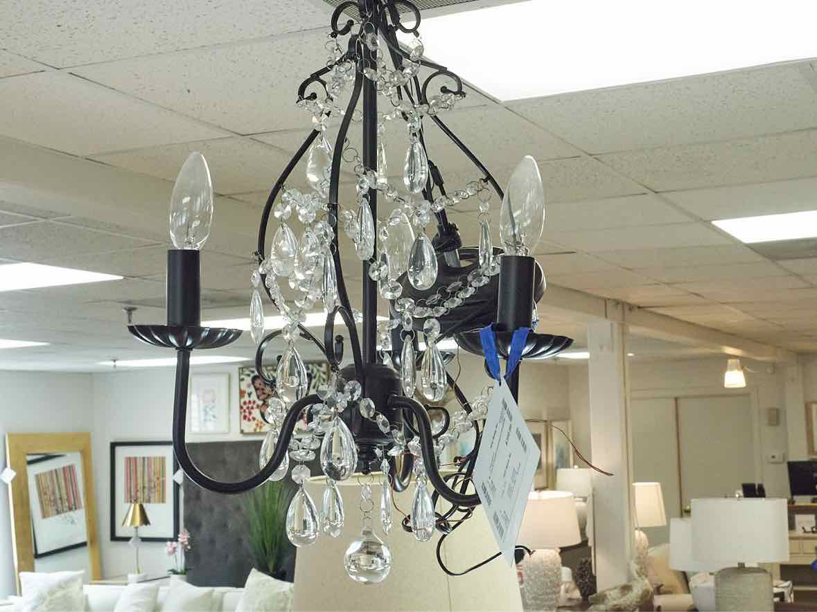 Iron & Crystal Candelabra Chandelier