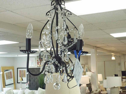 Iron & Crystal Candelabra Chandelier