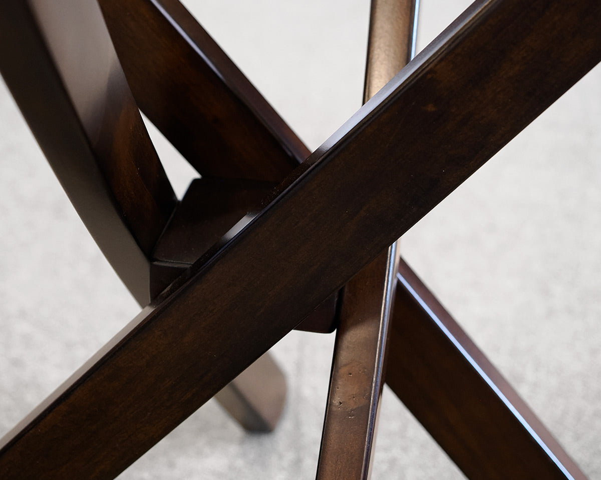 Pair of Round Side Tables w/ Wooden Base