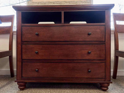 Aspenhome Cambridge Entertainment Chest in Brown Cherry Finish