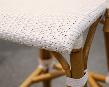 Set of 4 Serena & Lily "Riviera" Rattan Bar Stools