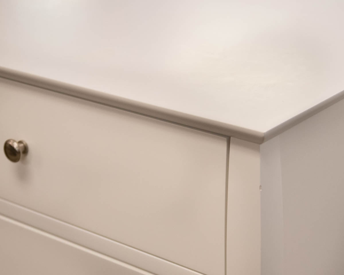 Pair of Crate & Barrel 'Mason' White 2 Drawer Nightstand