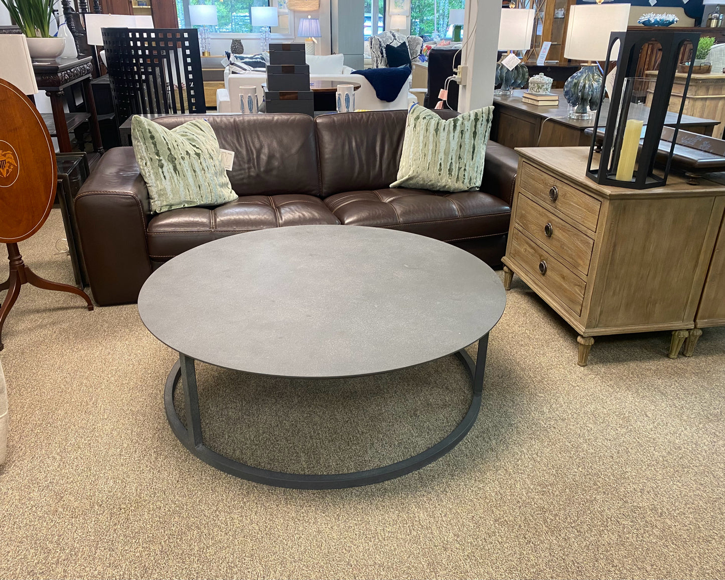 Restoration Hardware 'Mercer' Round Cocktail Table