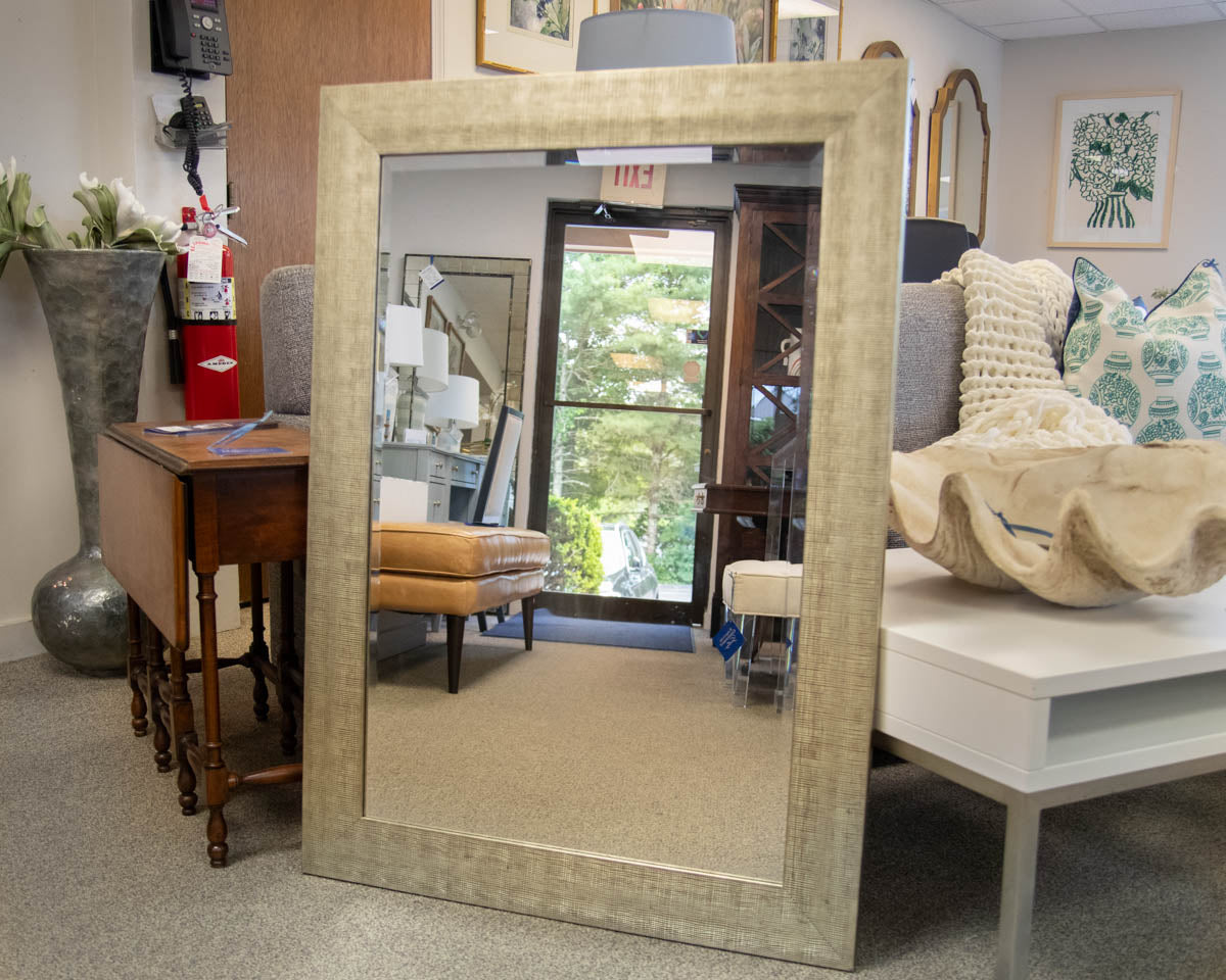Weave Texture Gold Frame Mirror
