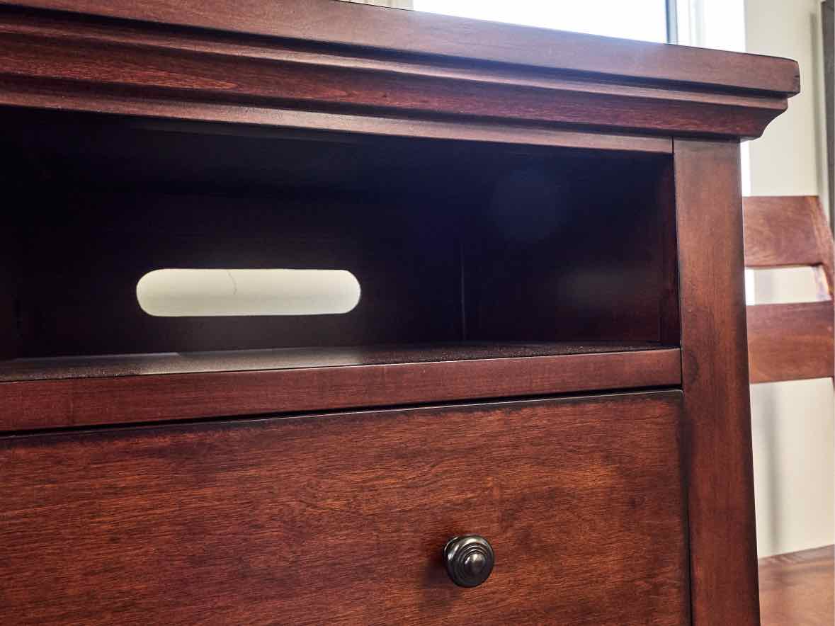 Aspenhome Cambridge Entertainment Chest in Brown Cherry Finish