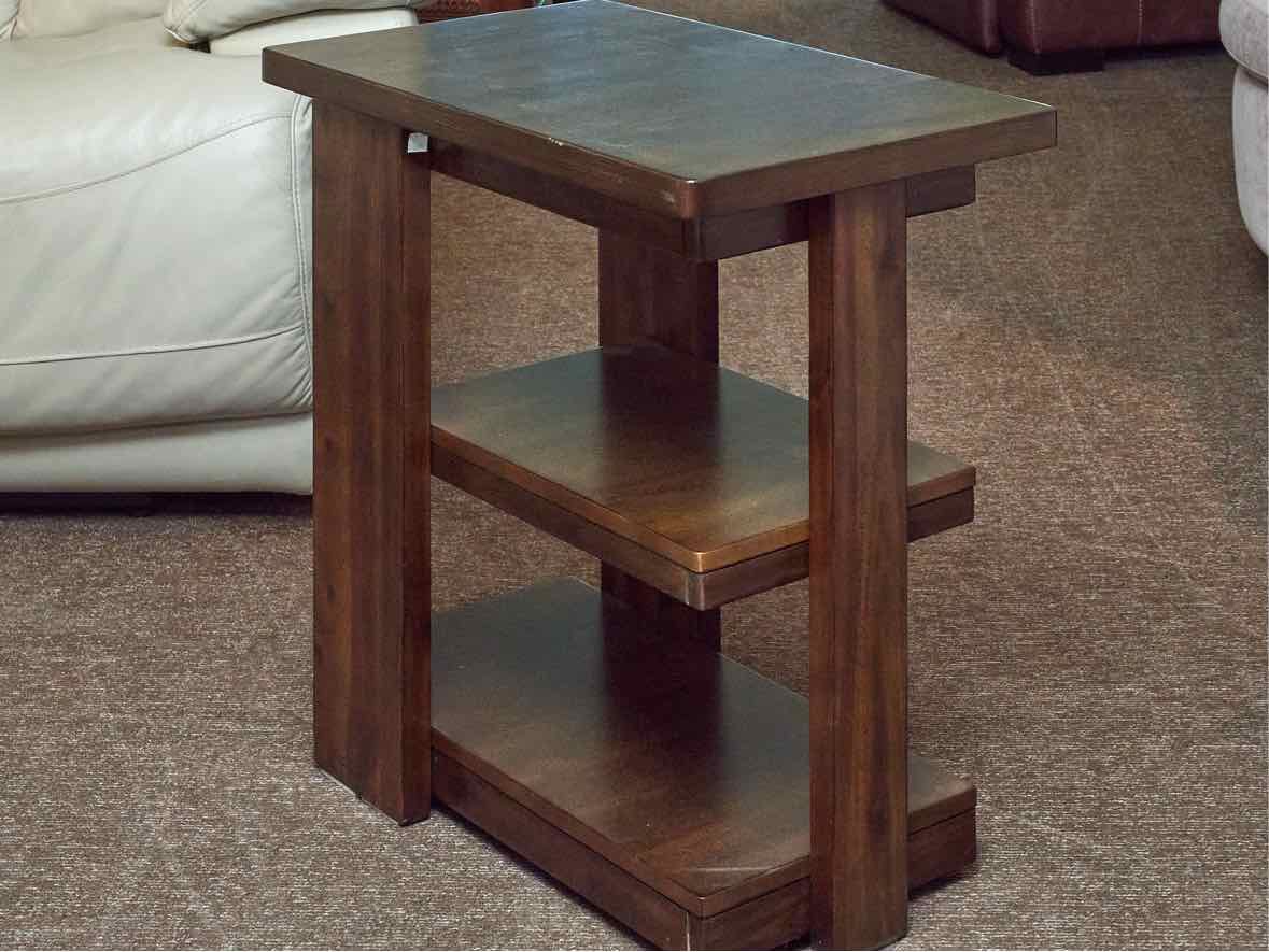 Dark Maple 3 Tier Side Table