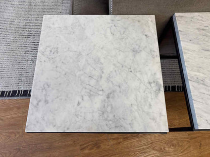 RH Pair of 'Nicholas' Marble Top Side Tables