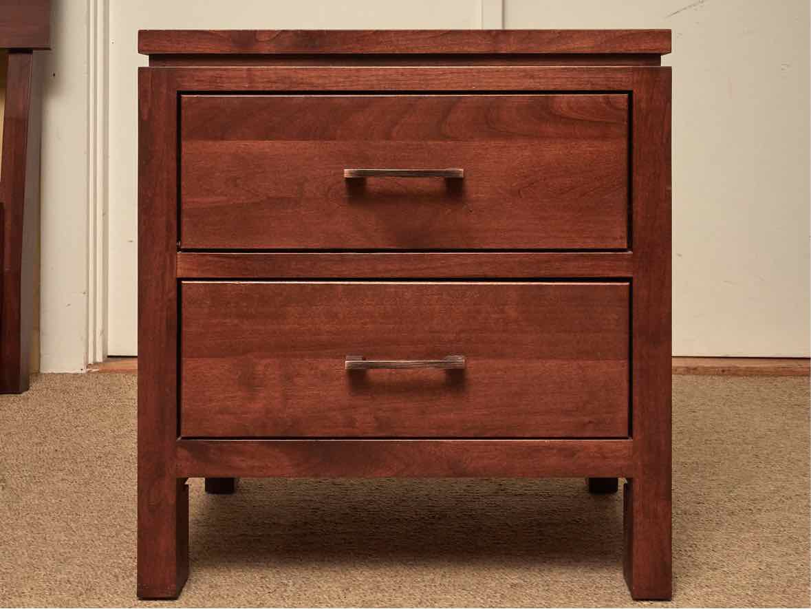 Archbold Furniture Birch 2 Drawer Nightstand in Cherry Finish
