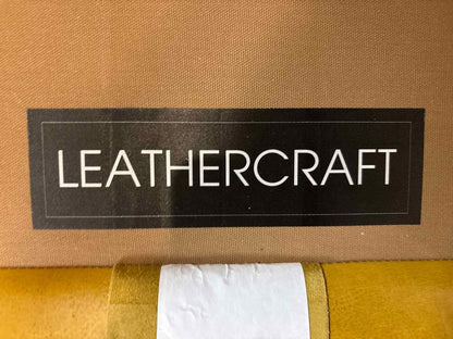 Pair of Leathercraft Mustard Leather Barrel Chairs