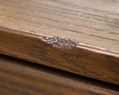Pottery Barn Cocktail Table in Dark Finish Oak with Drawer
