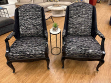 Caracole Pair of Zebra Wing Chairs