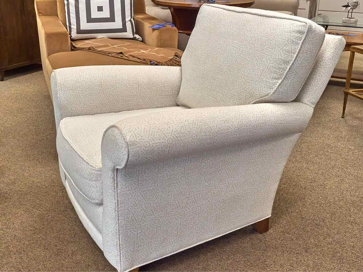Rowe Roll Arm Chair & Matching Ottoman