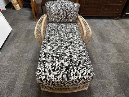 Wicker and Bamboo Chaise