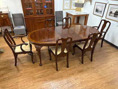 Councill Craftsman Inlaid Oval Dining Table