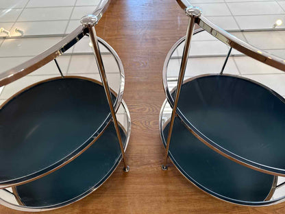 Worlds Away Pair of 3-Tier Side Tables