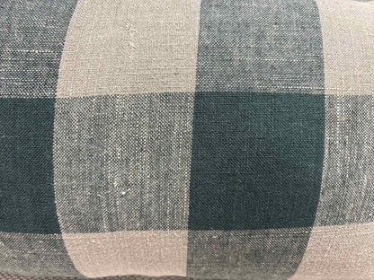 Haomy Buffalo Check Linen Lumbar Pillow
