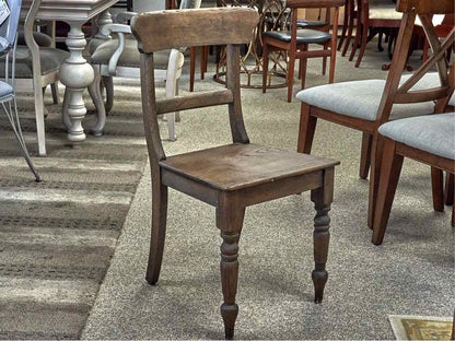 RH 19th C. Oak Baluster Dining Table & Set of 6 English Schoolhouse Side Chairs