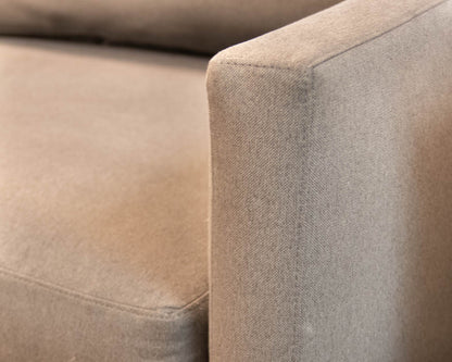 Room & Board Jasper 96" Sofa in Grey Performance Fabric on Walnut Legs
