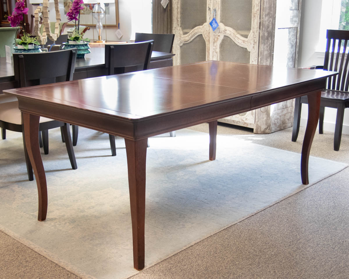 Bedard Maple Expanding Dining Table & Set of 6 Chairs in Dark Cherry Finish