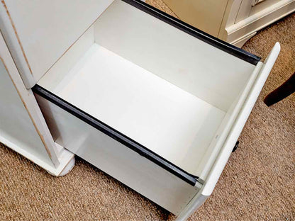 Distressed Ivory 2 Drawer File Cabinet