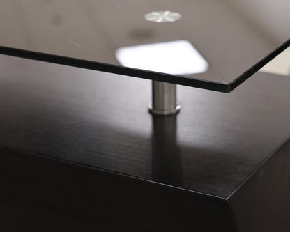 Wood Bar w/ Glass Top