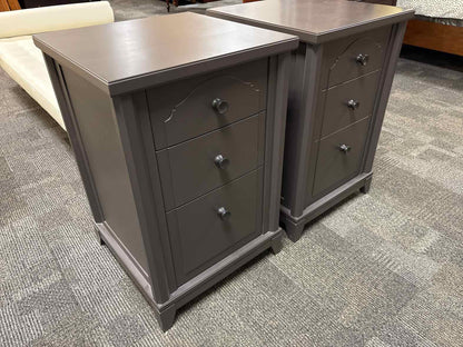Pair of 3-Drawer Nightstands