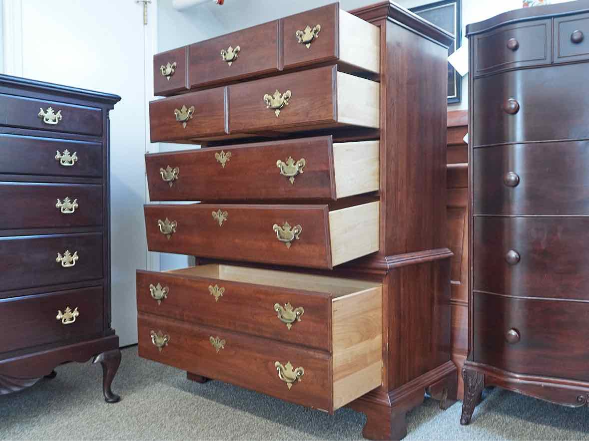Jamestown Sterling Cherry 5 Drawer Chest on Chest