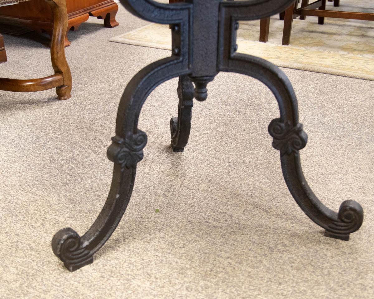Four Hands Hughes Iron Bistro Table with Bluestone Top