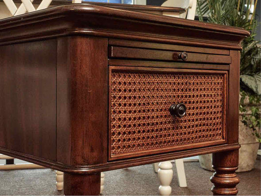 Ralph Lauren Mahogany  Side Table on Casters