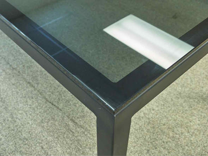 Room & Board Parsons Dining Table w/Smoked Tempered Glass