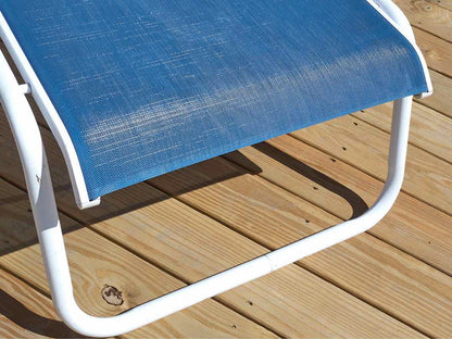 Pair of Telescope ' Gardenella' Sling Armless Casual Outdoor Lounge Chairs