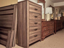 Ashley Furniture'Zelen' 5 Drawer Chest in Driftwood Finish Veneeer