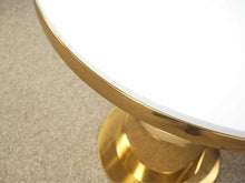 'Vanessa' White & Gold Dining Table