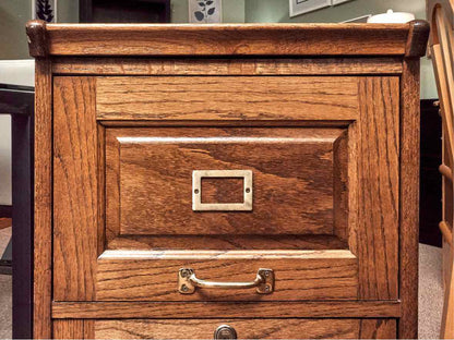 Oak 2 Drawer File Cabinet