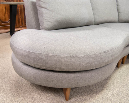 Room & Board 'Jasper' Curved Sectional in Medium Grey