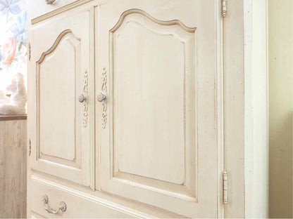 Ethan Allen Swedish Home Cream Finish 2 Door 4 Drawer  Armoire