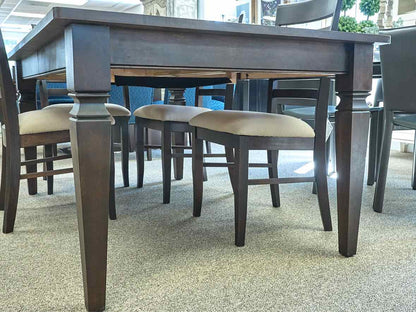 Gat Creek "French Regency" Maple Dining Table & Set of 6 'Burbank' Dining Chairs